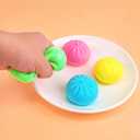 3PCS Dumplings Squishy, 2.56in Squishy Dumpling Mystery Steamer, Fidget Toys Adults & Teens, Sensory Stress Ball Squeeze Toys for Stress Relief, with Food Steamer Stretchy, Desk Toys, Classroom Prizes