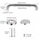 4 Pack 20 Inch Shower Grab Bar, YuanDe Brushed Nickel Bathroom Grab Bar Handle w/Anti-Slip Knurled Grip, Stainless Steel Bath Balance Bar, 1.25" Diameter Safety Hand Rail Support,Handicap Elderly