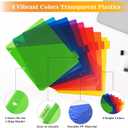SUQJOY 8-Tab Dividers for 3 ring binder, 96 Count Binder Dividers with Pockets, Subject Dividers, 3-Hole Plastics Sheets Protectors for US Letter Size in 0.5", 1",2" Binders, Vibrant 8 Color, 12 Packs