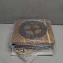 SAOCAIHUL Acacia Wooden Spice Rack Organizer Lazy Susans Rotating Countertop 2 Tiered Display Shelf Kitchen Adjustable Height Spinning Spice Rack 11.8INCH Large Capacity