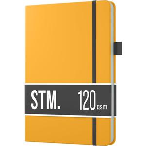 Bullet Dotted Journal Dot Grid Notebook | B6 Daily Journaling Small Pocket Notebooks for Writing | 120gsm Thick Paper, Hard cover, Lay Flat Binding | 4 x 5.8 Journals Cuaderno Libretas de apuntes (Mustard)