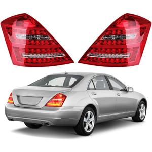 1 Pair Upgraded LED Tail Light Assembly Fit for Mercedes Benz S600 S550 S63AMG S65AMG, 2PCS W221 Rear Taillights 2007 2008 2009, S Class Driver& Passenger Taillamp Sets, Left& Right