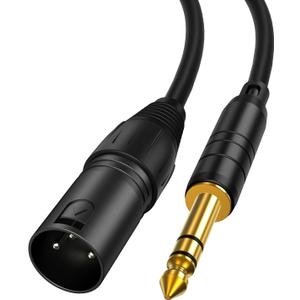CableCreation 1/4" to XLR 30ft, 6.35mm TRS to XLR Microphone Cord,Balanced Quarter inch TRS Plug to 3-pin X LR, 1/4 Inch X LR Mic Patch Cable