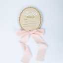 Baby Announcement Sign 6.5 Inch Wooden Hello World Newborn Welcome Sign Birth Name Plaques for Photo Props Shower Hospital Nursery (Pink)