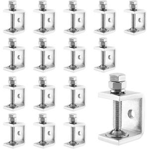 16 Pack 1 Inch Stainless Steel C Clamps, Heavy Duty Mini C Clamps for Woodworking Metal Mounting Welding