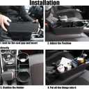 Car Cup Holder Seat Gap Organizer, Multifunctional Cup Drink Holders with PU Leather Cover,Side Insert Center Console Gap Filler Storage Box for Mug Bottle CellPhones Keys Coffee Coasters Cards