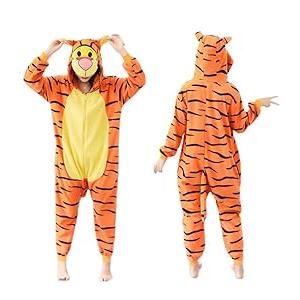 DSMTALS Unisex Adult Animal Onesie Pajamas, Cozy Flannel Halloween Costume, Homewear, Sleepwear for Men and Women XL