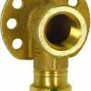 Viega 79190 ProPress Zero Lead Bronze 90-Degree Elbow Drop with Wall Plate with Female 1/2-Inch by 1/2-Inch P x Female NPT