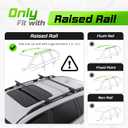 Universal Lockable Roof Rack Cross Bars, 52Adjustable Aluminum Crossbars with 200lbs Load Capacity for Car, Only Fit Raised Side Rails with Gap