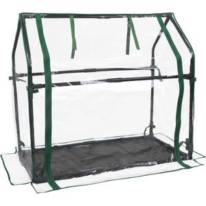 Gardzen Mini Greenhouse with Waterproof Base, Indoor/Outdoor Tabletop Greenhouse for Seed Starting, Plant Protection, Gardening & Winter Shelter, 36.2"(L) x18.9(W) x33.3(H)