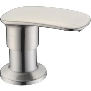 Brushed Nickel Built-in Kitchen Sink Soap Dispenser - 17OZ Stainless Steel Countertop Pump, Durable Zinc Alloy Nozzle for Kitchen Sink