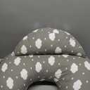 Momcozy Original Nursing Pillow for Breastfeeding-Innovative Safety Guard - Wider Feeding Pillows for More Support for Mom & Baby- Easier Nursing & Hand Free- Fit for All, Removable Cotton Cover (Grey)