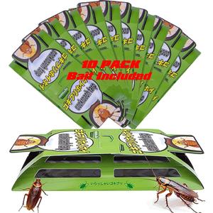 Cockroach Traps,Roach Traps,Cockroach Bait,Roach Motel,Child & Pet Friendly (10 Pack)