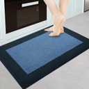 Machine Washable Throw Rug 24" x 36", Non Slip Kitchen Mat for Floor, Absorbent Entryway Rug for Kitchen, Bathroom, Door (Navy Blue)