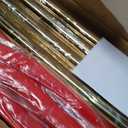 4 Pack Gold Stanchions and Velvet Ropes Set, Stainless Steel Crowd Control Barriers, 3Pcs Red Carpet Ropes and Poles for Party Supplies,Photobooth Accessories, Prom,Birthday,Business,Wedding, Museums