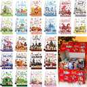 Vesici 24 Pcs Seasonal Kitchen Towels Set with Gift Box for All Holiday Valentine Gnome Themed Hand Dish Drying Tea Towels Cute Absorbent Dishcloths Kitchen Decorative Wash Cloths Gift for Home Decor