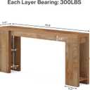 Tribesigns 70.9-Inch Extra Long Console Table, Farmhouse Wood Sofa Table Behind Couch, Narrow Entryway Accent Table for Living Room, Hallway, Entrance, Foyer, Light Oak Brown, Twin XL