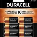 Duracell CR123A 3V Lithium Battery, 6 Count Pack, 123 3 Volt High Power Lithium Battery, Long-Lasting for Home Safety and Security Devices, High-Intensity Flashlights, and Home Automation