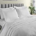 100% Organic Cotton Quilts Queen Size - Diamond Stitched Quilted Bedspreads - All Season Oversized Coverlet Set - GOTS Certified Bedding Set | 1 Quilt & 2 Pillow Shams, Full / Queen