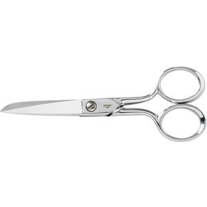 Gingher 5" Fabric Scissors, Premium Forged Steel Fabric Shears, Sharp Knife Edge Sewing Scissors for Cutting Cloth with Protective Sheath, Ambidextrous Design, Chrome Plated Nickel Finish