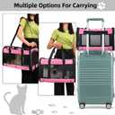 Soft Sided Cat/Dog Carrier,Collapsible Pets Travel Carriers for Pet/Puppy with Shoulder Strap & Removable Mat,Mesh Top Load Small Dogs/Cats Carry Bag Up to 25 LbsPink,L