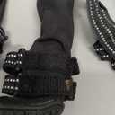 Idepet Dog Suspender Boots, Tall Dog Boots Anti-Slip & Fall Waterproof Shoes Leggings, Adjustable Suspender Boots for Dogs Winter Snow Rain Hiking Paws Protector(Black, 4)