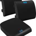 Everlasting Comfort Lumbar Support & Wheelchair Seat Cushion Bundle - Ultimate Comfort - Mobility Scooter Accessories for Adults & Seniors - Back, Hip, Tailbone, Pressure Sore and Ulcer Pain Relief