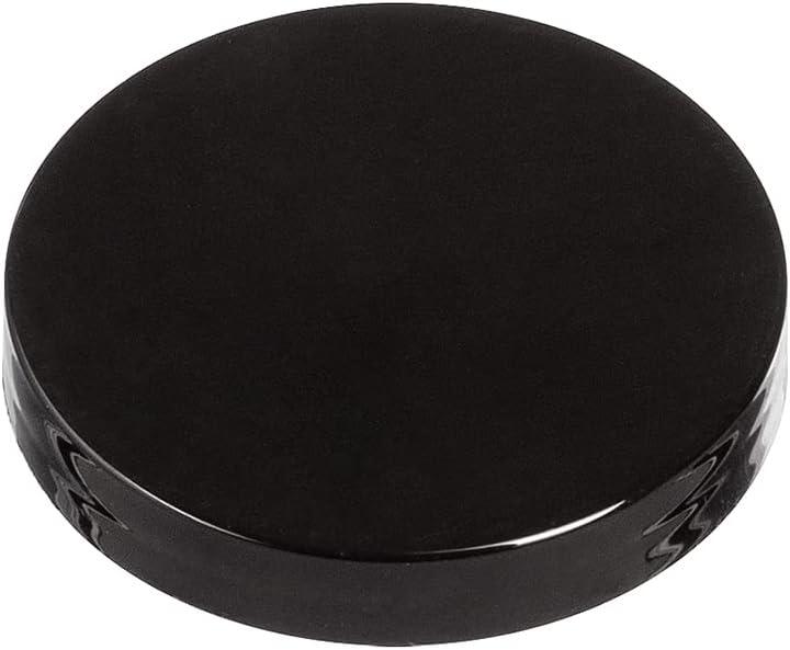 Plastic Smooth Black Lid With a Foam Liner for Jar (24 Pack) (Neck Size 58-400)