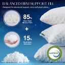 Side Sleeper Pillows for Neck & Shoulder Comfort - Ergonomic Curved Crescent Design, Adjustable Shredded Memory Foam, Cooling & Soft Cover, Extra Fill Included, King Size Pillows Set of 2