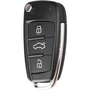 Remote Control Car Key Case Folding Flip Remote Flip Car Key Fob Case Shell, for Audi A6 A6L A2 A3 A4 A8 Q7 TT,3 Buttons