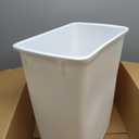Rubbermaid Small Kitchen Bathroom Trash Can, 9 Gallons, White, Waste Basket for Under Counter/Kitchen/Office/Bedroom/Bathroom