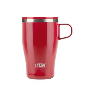 TYESO Coffee Mug,Insulated Tumbler with Lid,Vacuum Insulated Mug Double Wall Stainless Steel OfficeTumbler Cup (Red, 13 oz)