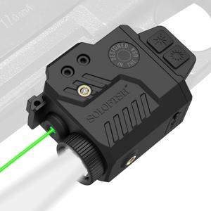 Solofish 800 Lumens Pistol Light Laser Combo, Strobe Function for Green/Red/Blue Laser and Tactical Light with Slidable Rail Fits Guns w/Rail Solofish 800 Lumens Pistol Light Laser Combo, Strobe Function for Green/Red/Blue Laser and Tactical Light with Slidable Rail Fits Guns w/Rail