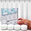 XL & Extra Heavy Powerful Anti-Billowing Magnetic Shower Curtain Weights for Splash-Free Bath Experience - 360 Silicone Wrapped - Will Never Rust - Prevent Curtain from Blowing | 4 XL Pairs | White