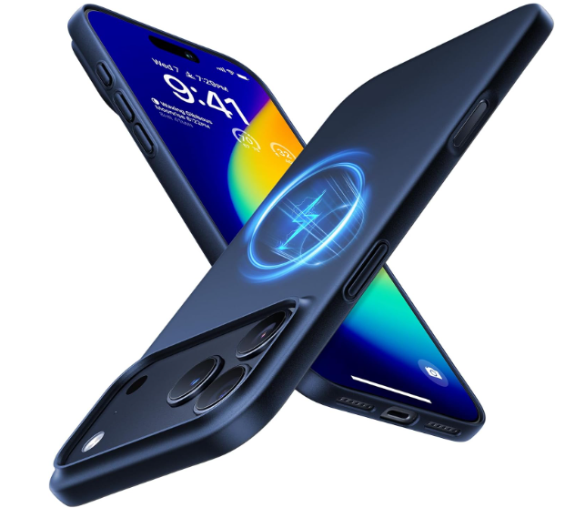 TORRAS Magnetic Slim Fit for iPhone 17 Pro Case 6.3 inch, UltraThin, Compatible with MagSafe, Lightweight Matte AntiScratch Hard PC Cover Phone Case for iPhone 17 Pro OriginFit, Deep Blue