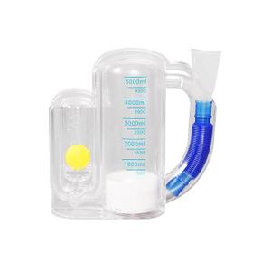 Incentive Spirometer (WHITE02),Breathing Exercise Device for Lungs,Breathing Trainer for Adults,5000ml Volume Measurement with Flow Rate Indicator