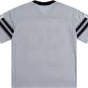 QJQ Men's Jersey Shirts Short Sleeve V Neck Graphic T Shirts Baggy Oversized Tee Summer Y2k Tops Streetwear (Gray, L)