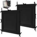 Thyle Dog Crate Divider Panel, Black Thick Dog Kennel Divider with Ties, Puppy Accessories for Puppy Training(2 Pcs,28.5 x 27 Inches for 42" Crate)