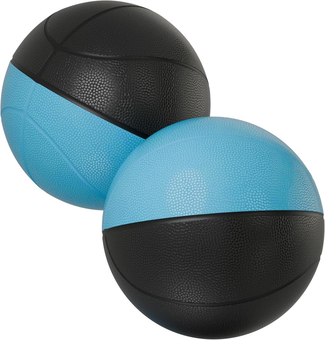 BAMMAX Mini Basketball for Mini Hoop | Indoor or Inside and Silent Play for Nerf Hoop | 4-inch for Kids & Toddlers | Soft Foam Basketball Indoor Game (Pack of 2). (Blue-Grey)