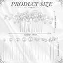 Geosar 9 Pcs Wedding Hair Accessories Pearl Hair Pins Women Vintage Hairs Piece Bridal Accessories for Bride Bridesmaids(Silver,Elegant Style)