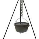 Cuisiland Camping Tripod Campfire Cooking Dutch Oven Tripod Adjustable Grill Tripod for Outdoor Campfire Cooking Camping, Picnic