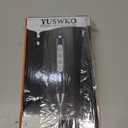 YUSWKO Black Handheld Milk Frother Wand for Coffee, Rechargeable Electric Whisk with 3 Heads 3 Speeds Drink Mixer Coffee Frother For Latte, Cappuccino, Hot Chocolate, Egg