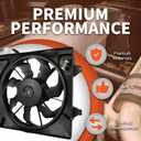 labwork Radiator Condenser Cooling Fan Assembly Replacement for Hyundai Elantra 2011-2013 253803X100