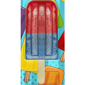 Gummy Popsicle: A Cool Treat with a Variety of Flavor Choices, by GGB Candies (Cherry/Blue Raspberry)