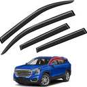Window Visors Rain Guards for Car Windows with Fit for 2018-2023 GMC Terrain SLE SLT AT4 Denali, 4pcs Front and Rear Sun/Rain Guards, Smoke Window Deflectors
