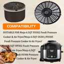 6.5QT Air Fryer Grill Crisper Plate for Ninja OP302/OS301/OS300/FD302/FD305 Foodi Pressure Cooker Air Fryers, Upgraded Grill Pan Grate Tray Rack Grid Shelf for Ninja Air Fryer, Nonstick