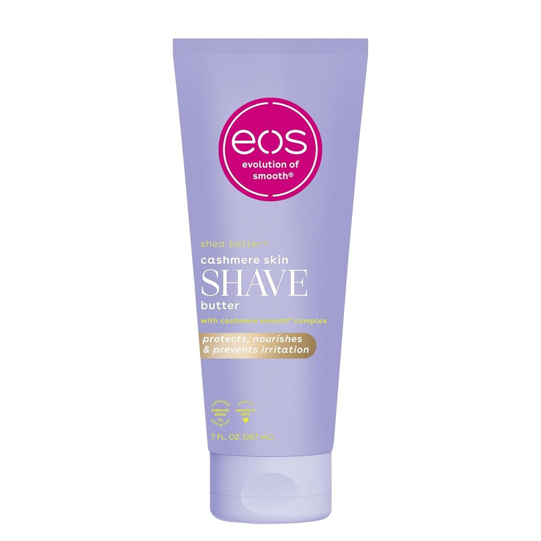 eos Cashmere Skin Collection Shave Butter- Vanilla Cashmere, Non-Foaming, Moisturizing, Prevents Razor Burn, Shave Cream for Women, eos Shave Cream, 7 fl oz (7 Ounce (Pack of 1))