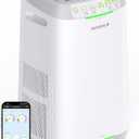 Nuwave Oxypure Zero E500 Air Purifier with Washable Reusable Filters for Large Room | Smart Air Cleaners 99.9% Removal 0.1 Micron Particles | Sleep Mode, 6 Fan Speed & Timer, App Control (Dual 3-stage filter system)