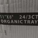 Organic Tray, White - 11" x 8" - White, Plastic, Case Pack of 72 - For Catering, Buffets, and Parties