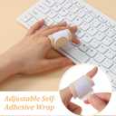 10 Pcs Finger Splints, Reusable Castor oil Finger Wrap for Thumb & Joint Pain Relief, Soft Cotton with Self-Adhesive, Adjustable & Breathable